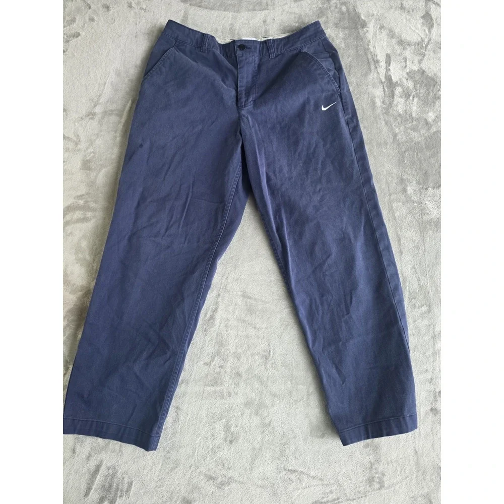 Nike Mens El Chino Pants Size 32 Blue Woven Dressy Stylish